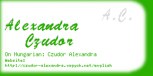 alexandra czudor business card